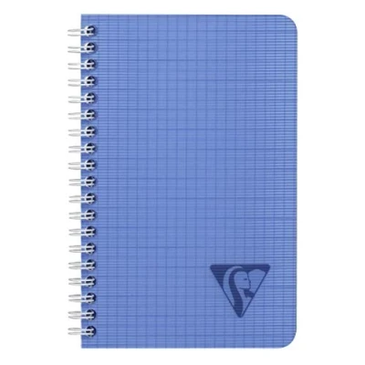 Image of Clairefontaine Ref 328535C Linicolor Wire bound Notebook (50 Sheets) 11x17cm Size, 90gsm Brushed Vellum Paper, Polypro Cover, Squared Ruling Assorted Colours (Pack of 10)