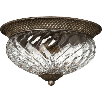 Image of Plantation 3 Light Large Semi Flush Ceiling Pearl Bronze, E27