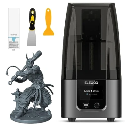 Image of ELEGOO Mars 4 Ultra Resin 3D Printer, 7 Inch 9K Mono LCD, Powerful Linux OS, 3x Faster Printing Speed, 6.03x3.06x6.49 inch, Desktop Msla Printer For Beginner