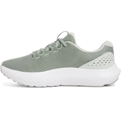 Image of Under Armour Women&#039;s Charged Surge 4 Running Shoe, (348) Silica Green/Hydro Green, 6.5