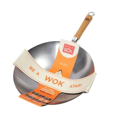 Image of School of Wok Star 12/30cm Carbon Steel Heavy Duty
