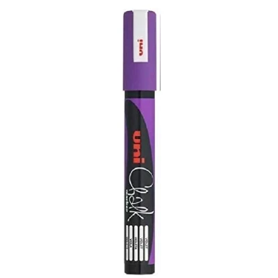Image of Uni Violet Bullet Tip Nib (1.8 2.5mm) Liquid Chalk Marker Pen Colour Whiteboard Blackboard Chalkboard Menu Glass Windows Wet Wipe Non Permanent (Pack Of 1) PWE 5M