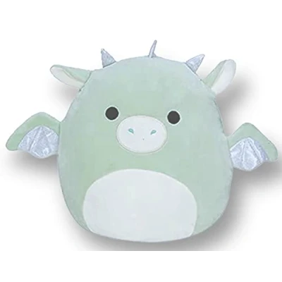 Image of Squishmallows 7&quot; Drew Dragon Plush Green with White Belly Fantasy Squad Stuffed Animal Toy