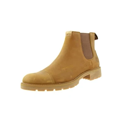 Image of Timberland Men&#039;s Elmhurst Chelsea Basic Boots, Mid Brown Full Grain, 7.5 UK