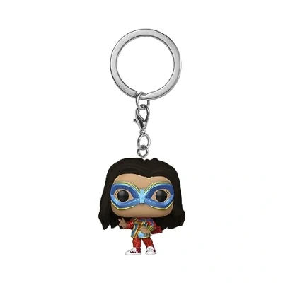Image of Funko POP! Keychain: Ms. Marvel Novelty Keyring Collectable Mini Figure Stocking Filler Gift Idea Official Merchandise TV Fans Backpack Decor