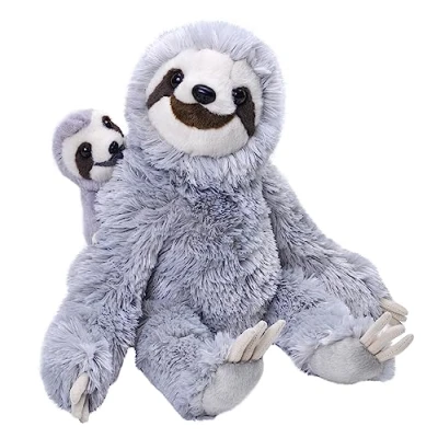 Image of Wild Republic Mom and Baby Sloth, Stuffed Animal, 12 Inches, Gift for Kids, Plush Toy, Fill is Spun Recycled Water Bottles