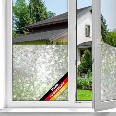 Image of d c fix window film privacy Splinter static cling 45 cm x 1,5 m frosted glass sticker opaque for home, kitchen, bathroom &amp; office
