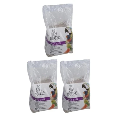 Image of AB Tools 3PK 2kg Parrot Bird Sand With Oyster Calcium &amp; Mineral Aid Digestion Cage Litter