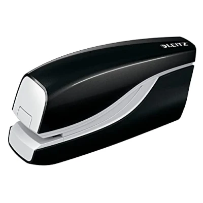Image of Leitz Electric Stapler, 10 Sheet Capacity, Battery Powered, WOW Range, 55661095 Black