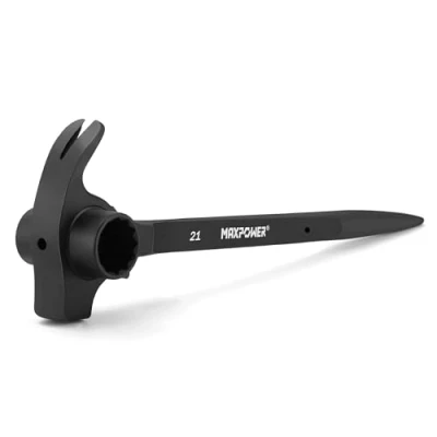 Image of 19mm x 21mm Ratchet Podger Spanner, Erecting Scaffold Tool Wrench Spanner with Claw Hammer, Crowbar and Nail Puller Function