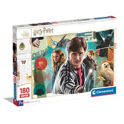 Image of Clementoni 29068 Supercolor Puzzle Harry Potter 180 Pieces, Jigsaw For Kids Age 7, Cartoon, Fantasy, Made In Italy