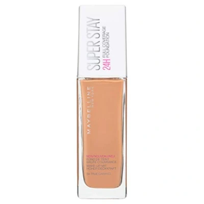 Image of Maybelline New York Foundation, Superstay 24 Hour Longlasting Lightweight Feel, Water and Transfer Resistant, 30 ml, Shade: 58, True Caramel