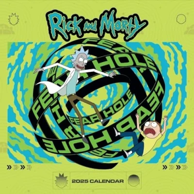 Image of 2025 Calendar Rick and Morty Month to View Square Official Product