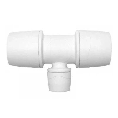Image of Polypipe Polymax Branch Reduced Tee White 22x22x15mm MAX1122