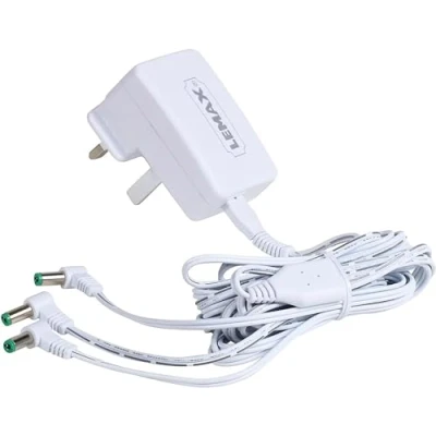 Image of Lemax 94565 UK Power Adaptor 4.5V 550mA 3 Output (White) (UK Plug)