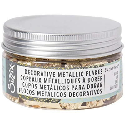 Image of Sizzix Effectz 664563, Decorative Gilding Foil, 0.8g, Metallic Flakes Gold, One Size