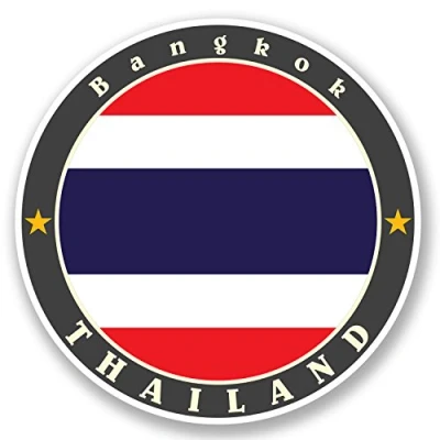 Image of 2 x Bangkok Thailand Sticker Car Bike Laptop Travel Luggage Thai Gift #5636 (10cm 10cm)