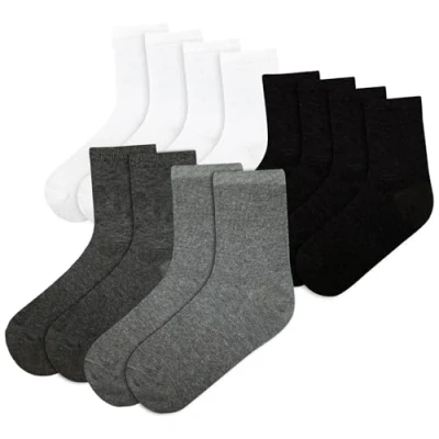 Image of A2Z Ladies Cotton Rich Plain Socks Luxurious Soft 970 6 Pack B/W/C/G 4 7