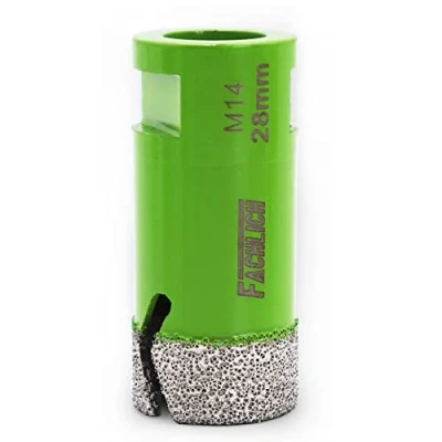 Image of FACHLICH Diamond Core Drill Bit,Diameter 28mm Thread M14,Vacuum Brazed Dry Wet Hole Saw for Porcelain Tile,Granite,Marble,Concrete,Masonry,Brick