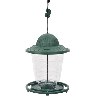 Image of vidaXL Bird Feeders 3 pcs Dark Green 13x13x17 cm