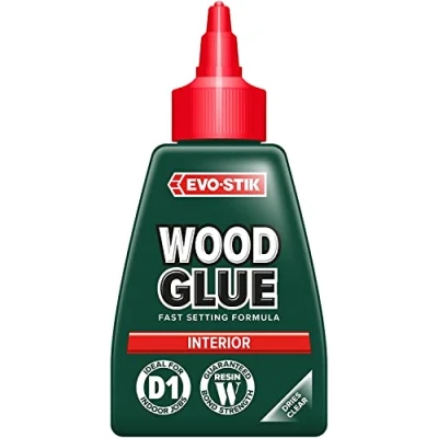 Image of EVO STIK Wood Glue Interior, Extra Strong, Fast Setting, Suitable For All Types, Dries Clear, 125ml