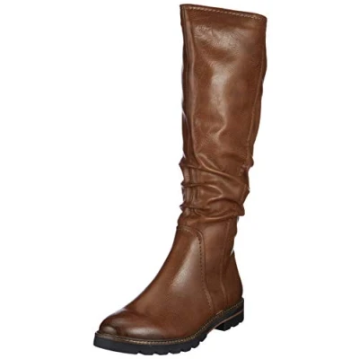 Image of Marco Tozzi Women&#039;s 2 25611 23 High Boots, Brown Cognac Antic 310, 6.5 UK
