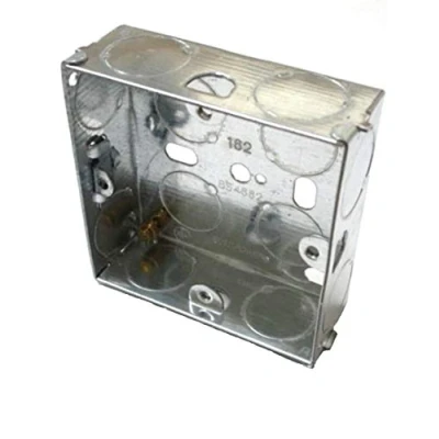 Image of Single 1 Gang 25mm Metal Pattress Electrical Wall Back Box Socket Switch
