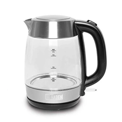 Image of Haden Guildford Glass Kettle Rapid Boil 3000W Electric Illuminated Base, Ergonomic Handle, 1.7L Dry Protection Easy To Clean