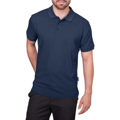 Image of HRM Men&#039;s Heavy M Polo Shirt, Navy,