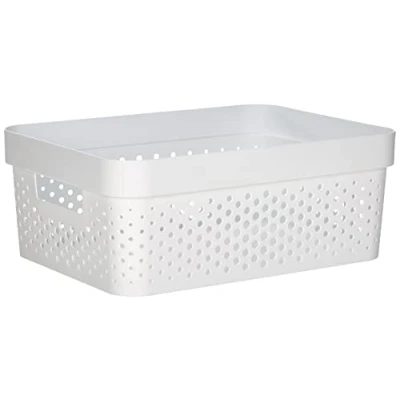 Image of CURVER Infinity Box 11L, White, 35.6 x 26.6 13.6 cm, Recycled Plastic