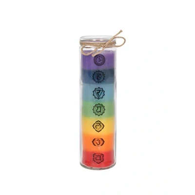 Image of Tall Chakra Candle Candles &amp; Incense 5.5x20.5x5.5cm