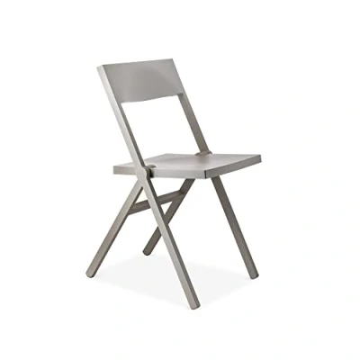 Image of Alessi Piana AAPN7032 Design Folding Chair in Glass Reinforced Polypropylene, Grey, 52 x 46 90 cm