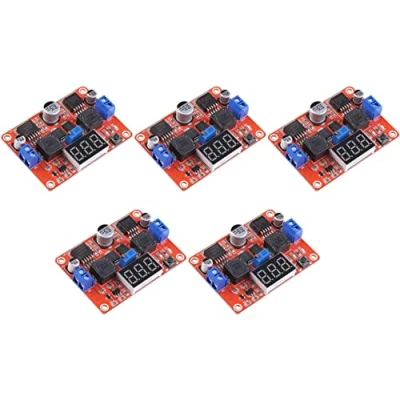 Image of TECNOIOT 5pcs Digital Display DC Step Up Down Buck Boost Converter LM2577S LM2596S