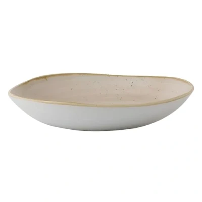 Image of 12x Churchill Stonecast Nutmeg Cream Round Trace Bowl 25.3cm
