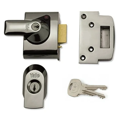 Image of Yale P BS2 CH 40 British Standard Nightlatch 40mm Chrome Finish High Security Approved by Insurance Companies