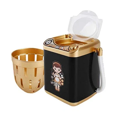 Image of KOSTOO Electric Makeup Brush Cleaner Spinner Machine Electronic Mini Washing Shape Automatic Dries Deep Cleaning Toy (Gold)