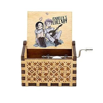 Image of Cuzit Isabella&#039;s Lullaby Music Box From Anime The Promised Neverland Musical TPN Fans Tiny Hand Crank Musicbox
