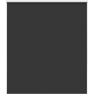 Image of vidaXL Roller Blind Blackout Black 140x130 cm Fabric Width 136.6 Polyester