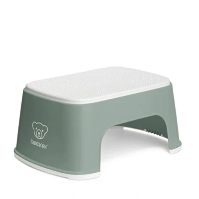 Image of BabyBjörn Step Stool, Deep green/White