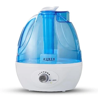 Image of AUNEK Cool Mist Humidifier, Air Humidifiers with 2.2L Large Water Tank, Waterless Auto off and 24 Working Hours, BPA free 28dB Quiet Humidifier for Bedroom Home, Baby Room, Living Yoga, Office
