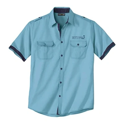 Image of ATLAS FOR MEN Men&#039;s Turquoise Pilot Style Shirt L
