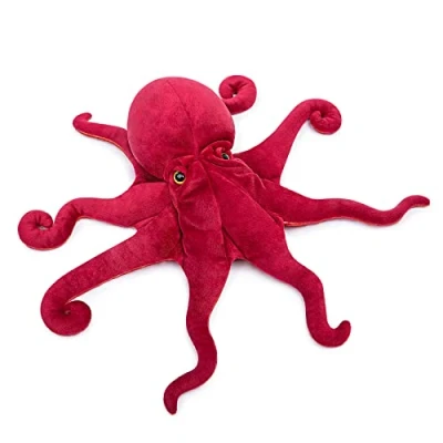 Image of lilizzhoumax Simulation octopus Plush Toy 45cm/18, Realistic Stuffed Animal Toy, Cute Super Soft Sea Home Decoration Gift for kids red