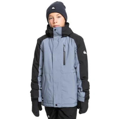 Image of Quiksilver Technical Snow Jacket Mission Block Youth JK Boys 4 16 Grey 10