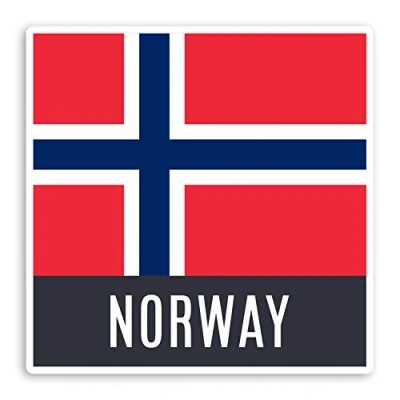 Image of 2 x 10cm Norway Flag Vinyl Stickers Travel Norwegian Luggage Sticker #30986 (10cm Wide)