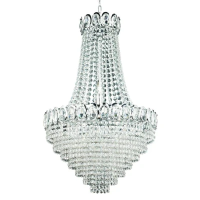 Image of Louis Philipe 11 Light Chandelier Chrome Finish, E14