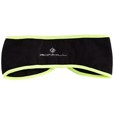 Image of Ronhill Run Head Band Black/Fluorescent Yellow, Medium/Large