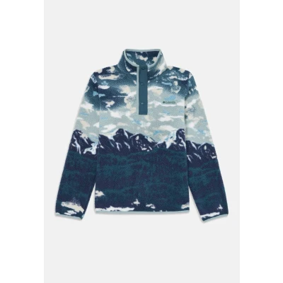 Image of Columbia Helvetia II Printed HALF SNAP Fleece jumper for kids, Size: Medium, Crushed blue/everblue