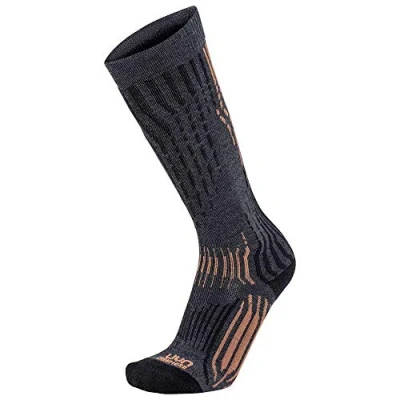 Image of UYN Women&#039;s SKI Cashmere Socks, Gray Stone/Copper, 35/36