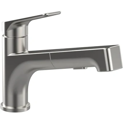 Image of Villeroy &amp; Boch 928100 JUNIS Shower Kitchen Sink tap, Solid Stainless Steel, Auslauf Höhe 112mm