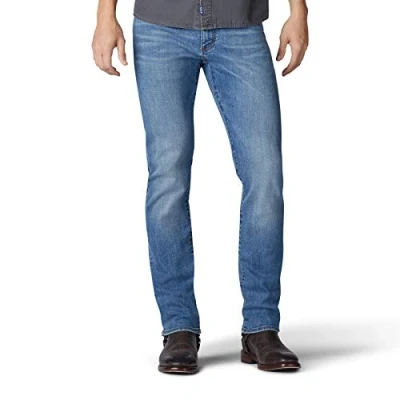 Image of Lee Men&#039;s Modern Series Extreme Motion Slim Straight Leg Jeans, Bradford, 34W 34L UK